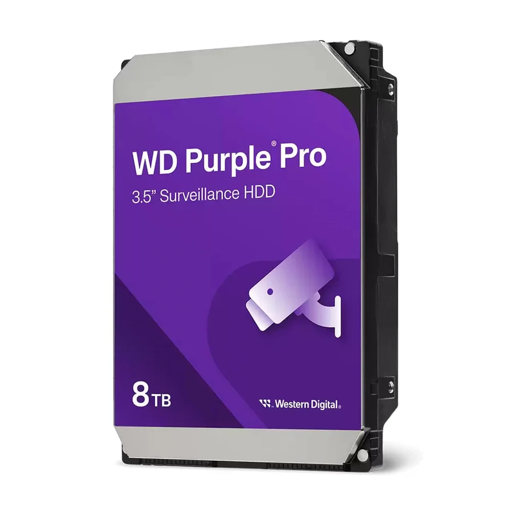 WD WD8002PURP Purple Pro 8TB SATA Surveillance Hard Drive, 7200RPM, 6Gb/s, 256MB Cache