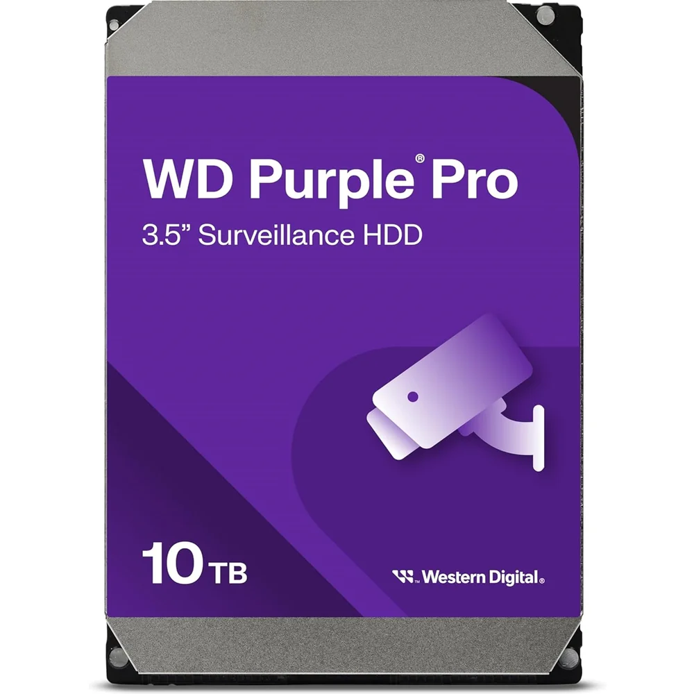 WD WD102PURP Purple Pro 10TB SATA Smart Video Hard Drive, 7200RPM, Transfer Rate up to 272MB/s, 512MB Cache
