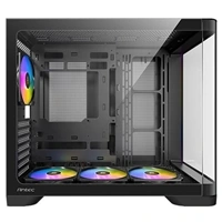 Antec Constellation C5 Curve Gaming Case, 1 x USB Type-C / 2 x USB 3.0, Tempered Glass Front and Side Window Panels, Dual Chamber Design, 4 x Pre-Installed ARGB LED Fans, Micro-ATX, ITX Compatible — image 4