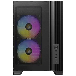 Antec FLUX M Mini Tower Gaming Case, 1 x USB Type-C / 1 x USB 3.0, Tempered Glass Side Window Panel, Vertical Airflow Design, 3 x Pre-Installed RGB LED Fans &amp;amp; 3 PWM Reverse Fans, Micro-ATX, IT — image 4