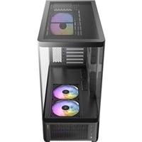 Antec Constellation C6 Curve ARGB Mid Tower Gaming PC Case, 3-Sided Curved Tempered Glass, 3 Pre-Installed ARGB PWM Fans, USB-C 10Gbps, 360mm Radiator Support, ATX/Micro-ATX/ITX, Black — image 3