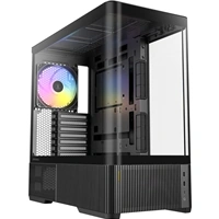Antec Constellation C6 Curve ARGB Mid Tower Gaming PC Case, 3-Sided Curved Tempered Glass, 3 Pre-Installed ARGB PWM Fans, USB-C 10Gbps, 360mm Radiator Support, ATX/Micro-ATX/ITX, Black — image 5