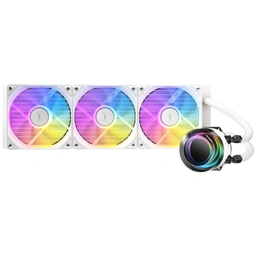 Antec Vortex Lum 360 ARGB White CPU Liquid Cooler - Intel &amp;amp; AMD Compatible, 3 x 120mm ARGB Fans, Suspended Spiral Pump Head, Enhanced Cooling Performance