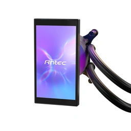 Antec Vortex View 360 Black AIO Liquid CPU Cooler, Massive 5-Inch Rotatable IPS LCD Display, 9th Gen Asetek Pump for 400W TDP, Triple 120mm PWM Fans, ARGB Backglow — image 5