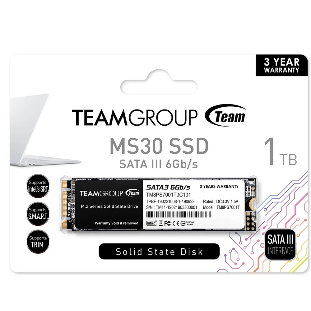 TEAMGROUP MS30 1 TB M.2-2280 SATA Solid State Drive