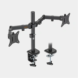 VonHaus Dual Monitor Stand for 13-32 Inch Screens, Twin Monitor Mount with Desk Clamp, Height Adjustable, Easy Assemble Stand with Full Tilt, Rotation &amp;amp; Swivel Arms, VESA 75x75 &amp;amp; 100x1