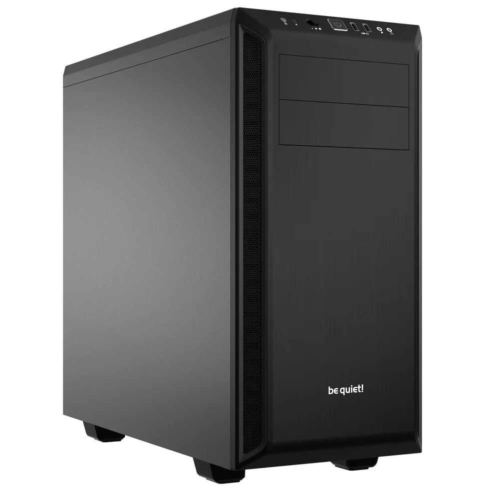 be quiet! Pure Base 600 Case, Black, MId Tower, 2 x USB 3.2 Gen 1 Type-A, 2 x Pure Wings 2 Black PWM Fans Included, Completely Sound Insulated with Dampening Materials, Adjustable Top Cover Vent