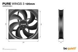 be quiet! Pure Wings 3 49.9 CFM 120 mm Fan — image 5