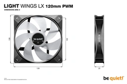 be quiet! Light Wings LX 51.5 CFM 120 mm Fan — image 7
