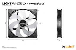 be quiet! Light Wings LX 56 CFM 140 mm Fan — image 7