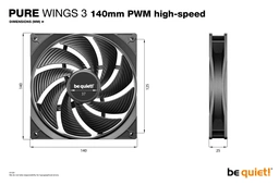 be quiet! Pure Wings 3 PWM High-Speed 72.2 CFM 120 mm Fans 3-Pack — image 5