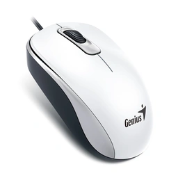 Genius DX-110 Wired USB Plug and Play Mouse, 1000 DPI Optical Tracking, 3 Button with Scroll Wheel, Ambidextrous Design with 1.5m Cable, White — image 2