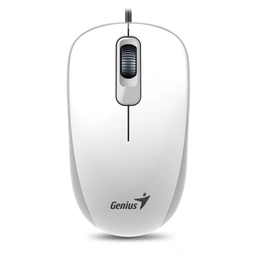 Genius DX-110 Wired USB Plug and Play Mouse, 1000 DPI Optical Tracking, 3 Button with Scroll Wheel, Ambidextrous Design with 1.5m Cable, White — image 3