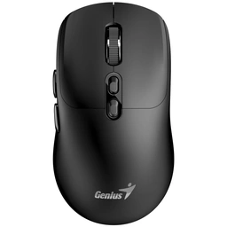 Genius AI Copilot Wireless Bluetooth Silent Mouse, Blutooth &amp;amp; 2.4 GHz, Adjustable DPI levels up to 16000 DPI, 7 Button with Scroll Wheel, Black