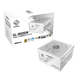 ASRock Steel Legend SL-850G 850W ATX Power Supply Unit, 80 Plus Gold Certified, 120mm Silent Cooling Fan, High Efficiency PSU
