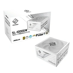 ASRock Steel Legend SL-1000G 1000W ATX Power Supply Unit, 80 Plus Gold Certified, 120mm Silent Cooling Fan, High Efficiency PSU