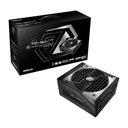 ASRock TC-1650T, 1600W ATX Power Supply Unit, 80 PLUS TITANIUM Certified. 135mm Striped Axial FDB Fan, High Efficiency PSU