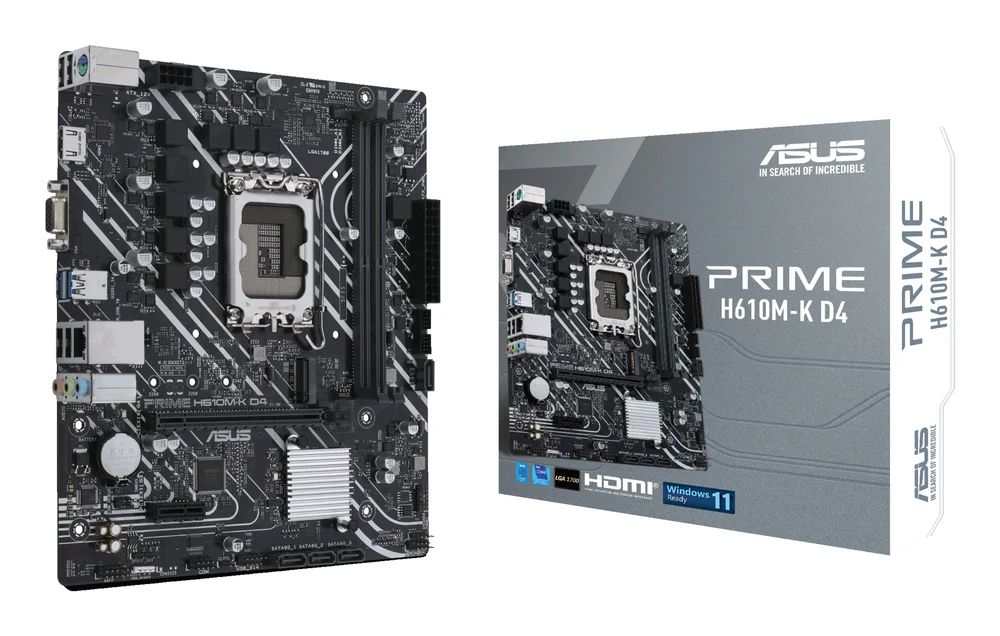 Asus PRIME H610M-K D4 Micro ATX LGA1700 Motherboard