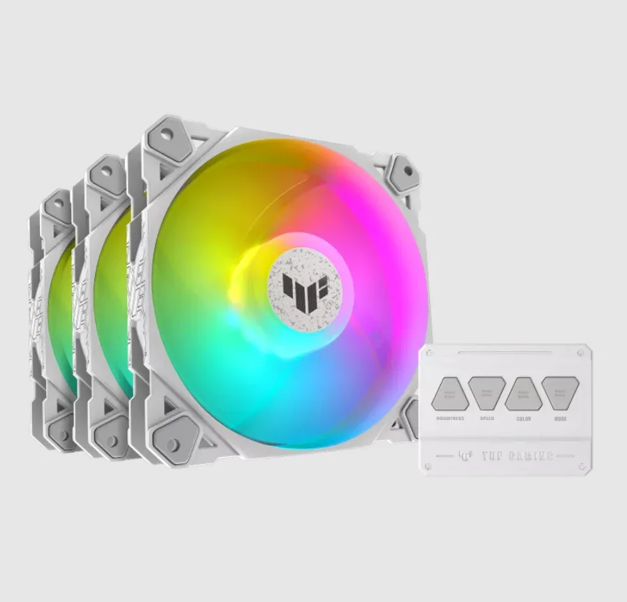 Asus TUF GAMING TF120 ARGB White 3in1 76 CFM 120 mm Fans 3-Pack