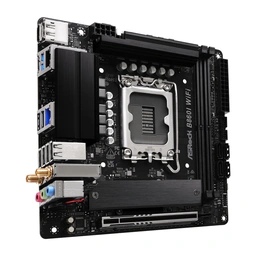 ASRock B860I WiFi Intel 1851 Socket Motherboard, Mini-ITX, 2x DDR5 Slots, 2x M.2 Sockets, 2.5GbE + 1GbE LAN, Wi-Fi 6E, 1x DisplayPort / 1x HDMI Port — image 2