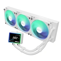 ASRock Challenger 360 Digital White AIO Liquid CPU Cooler, 360mm Radiator, Triple 120mm PWM ARGB Fans, 3? Digital Display, Intel LGA1700/1851 &amp;amp; AMD AM5/AM4 Compatible — image 2
