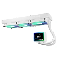 ASRock Challenger 360 Digital White AIO Liquid CPU Cooler, 360mm Radiator, Triple 120mm PWM ARGB Fans, 3? Digital Display, Intel LGA1700/1851 &amp;amp; AMD AM5/AM4 Compatible — image 4