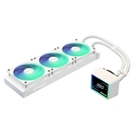 ASRock Challenger 360 Digital White AIO Liquid CPU Cooler, 360mm Radiator, Triple 120mm PWM ARGB Fans, 3? Digital Display, Intel LGA1700/1851 &amp;amp; AMD AM5/AM4 Compatible — image 5