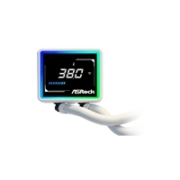 ASRock Challenger 360 Digital White AIO Liquid CPU Cooler, 360mm Radiator, Triple 120mm PWM ARGB Fans, 3? Digital Display, Intel LGA1700/1851 &amp;amp; AMD AM5/AM4 Compatible — image 6