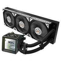 ASRock Steel Legend Dark 360 LCD AIO Liquid CPU Cooler, 360mm Radiator, Triple 120mm PWM ARGB Fans, LCD Display, Intel LGA1700/1851 &amp;amp; AMD AM5/AM4 Compatible — image 2