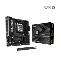 ASRock B850M Challenger WiFi AMD AM5 Socket Motherboard, Micro-ATX, 4x DDR5 Slots, 2x M.2 Sockets, Fitted I/O Shield, 2.5GbE LAN, Wi-Fi 7, 1x HDMI Port
