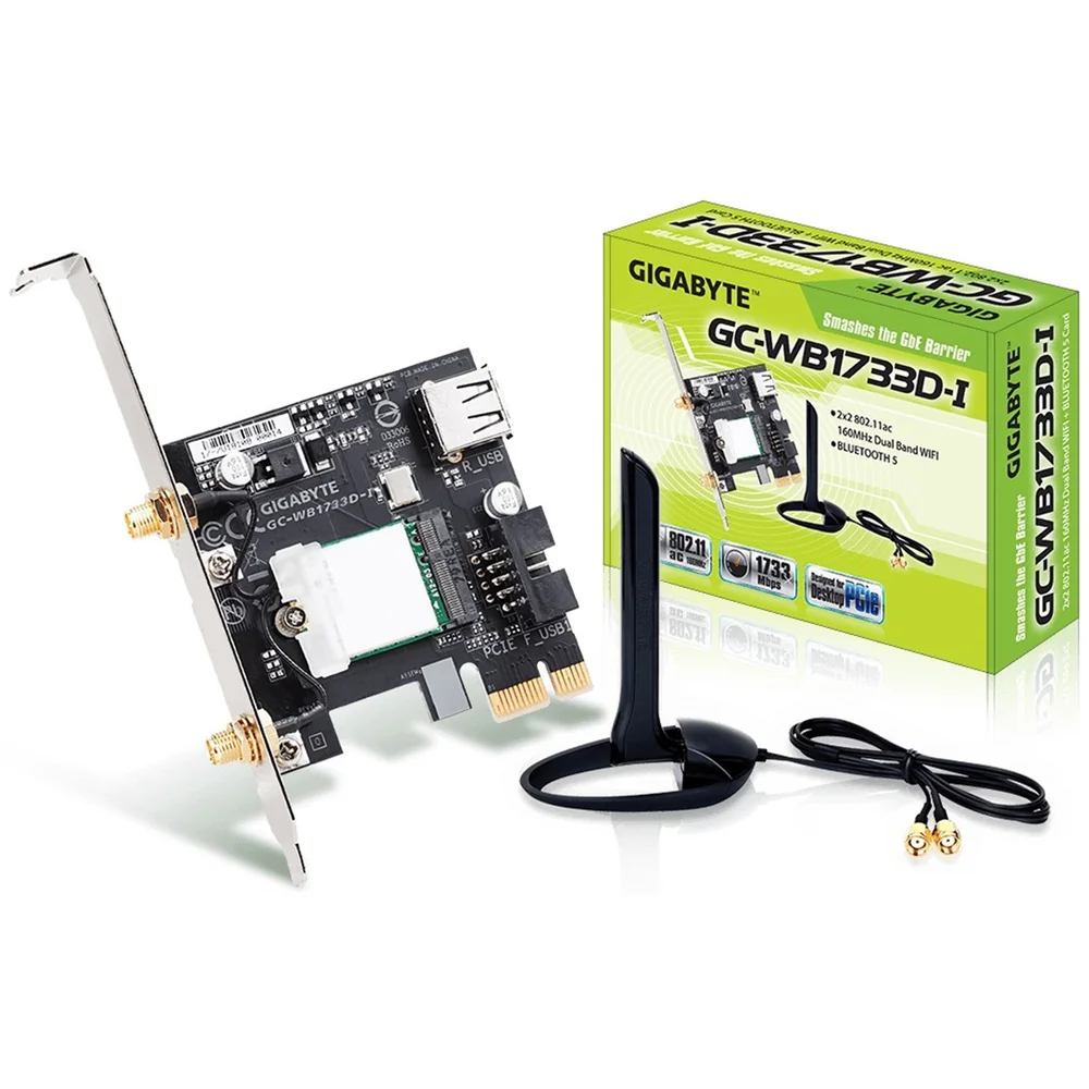 Gigabyte GC-WB1733D-I 802.11a/b/g/n/ac PCIe x1 Wi-Fi Adapter
