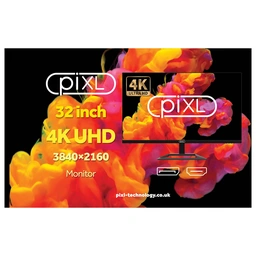 piXL CM32F44K 32 Inch 60Hz 4K Widescreen IPS Monitor with 3840 x 2160 Resolution, 5ms Response Time, 60Hz Refresh Rate, Display Port, HDMI &amp;amp; VESA Mount — image 6