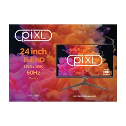 piXL PXD24VH 24 Inch Full HD 60Hz Widescreen Monitor with 1920 x 1080 Resolution, 6.5ms Response Time, Speakers, VGA &amp;amp; HDMI with Internal PSU — image 4