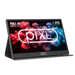 piXL PM156C 15.6 Inch 60Hz Full HD IPS Widescreen Portable Monitor with USB-C, Mini HDMI &amp;amp; Speakers with Foldable Case &amp;amp; Stand