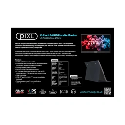 piXL PM156C 15.6 Inch 60Hz Full HD IPS Widescreen Portable Monitor with USB-C, Mini HDMI &amp;amp; Speakers with Foldable Case &amp;amp; Stand — image 6
