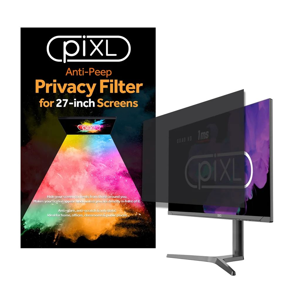 piXL 27 Inch Monitor Security Privacy Screen/ Privacy Filter, Anti-Glare, Anti-Peep, Anti-Static &amp;amp; Blackout