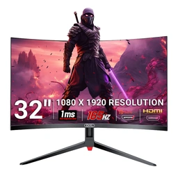 piXL CM32GF5 32 Inch 165Hz HDR Full HD Curved Gaming Monitor with AMD FreeSync &amp;amp; Nvidia G-Sync, 1920 x 1080 Resolution, 1ms Response Time, DisplayPort, HDMI &amp;amp; VESA Mount