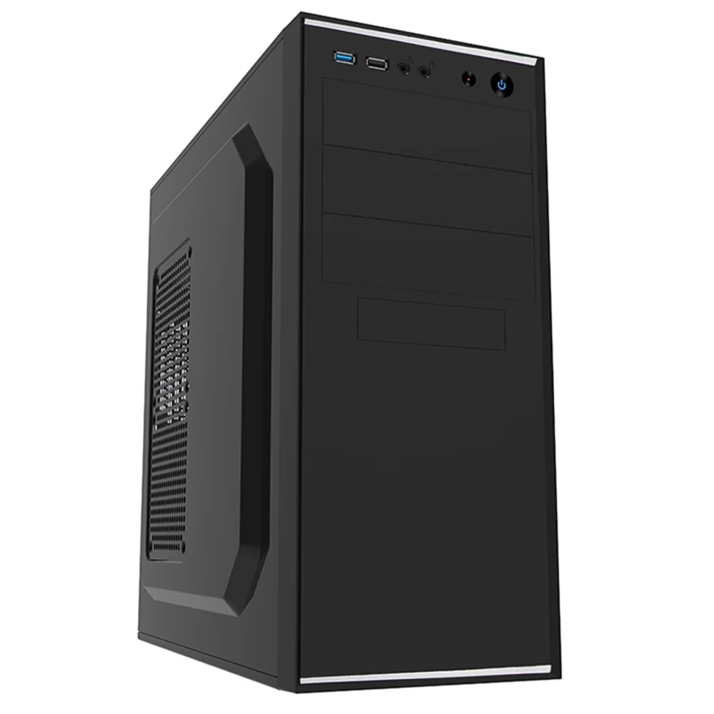 CiT Jet Stream Mid Tower 1 x USB 3.0 / 1 x USB 2.0 Black &amp;amp; Silver Case with 500W PSU
