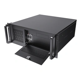 CiT 4U Rackmount Server Case 500mm, Heavy-Duty Industrial Chassis with Lockable Front Door, Supports ATX/mATX, 8x Internal HDD Bays for Massive Storage, Black — image 4