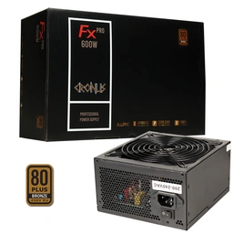 CRONUS 600ATV FX PRO 600W PSU, 140mm Silent Cooling Fan, 80 PLUS Bronze, Non Modular, Flat Black Cables, Supreme Performance