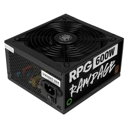 GAMEMAX RPG Rampage 600W PSU, 140mm Ultra Silent Fan, 80 PLUS Bronze, Non Modular, Flat Black Cables, Japanese TK Main Capacitor Fitted — image 4