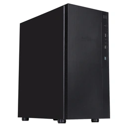CIT Silent ES Black Mid-Tower Low Noise Computer Case with 2 x 120mm PWM Cooling Fans Included Sound Dampening Material