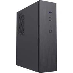 CiT S8i SFF Micro-ATX PC Case - 8.3L Compact Desktop Chassis, Brushed Front, 1 x 80mm Fan, 2 x USB 3.0, TFX PSU Support, Black