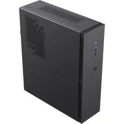 CiT S8i SFF Micro-ATX PC Case - 8.3L Compact Desktop Chassis, Brushed Front, 1 x 80mm Fan, 2 x USB 3.0, TFX PSU Support, Black — image 2