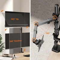 VonHaus Quad Monitor Stand for 13-32&amp;quot; Screens, Four Screen Monitor Desk Mount, Height Adjustable, Easy Assemble Stand with Full Tilt, Rotation &amp;amp; Swivel Arms, VESA 75x75 &amp;amp; 100x — image 3
