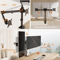 VonHaus Triple Monitor Stand for 17-27&amp;quot; Screens, Three Screen Monitor Mount with Desk Clamp, Height Adjustable, Easy Assemble Stand with Full Tilt, Rotation &amp;amp; Swivel Arms, VESA 75x75 — image 3