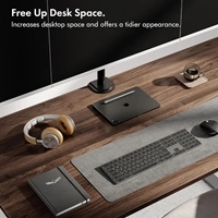 VonHaus Triple Monitor Stand for 17-27&amp;quot; Screens, Three Screen Monitor Mount with Desk Clamp, Height Adjustable, Easy Assemble Stand with Full Tilt, Rotation &amp;amp; Swivel Arms, VESA 75x75 — image 5