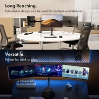 VonHaus Triple Monitor Stand for 17-27&amp;quot; Screens, Three Screen Monitor Mount with Desk Clamp, Height Adjustable, Easy Assemble Stand with Full Tilt, Rotation &amp;amp; Swivel Arms, VESA 75x75 — image 6