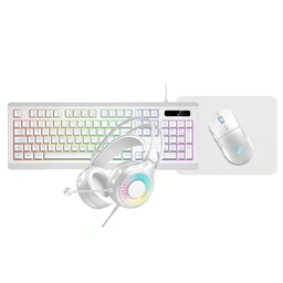 Vida GAMER WHT 4IN1 USB KB MS HS KIT