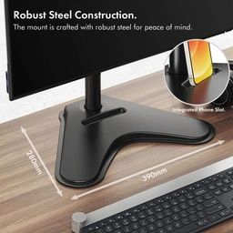 VonHaus Single Monitor Mount and Stand for 13-32 Inch Screens, VESA dimensions 75x75mm and 100x100mm — image 3
